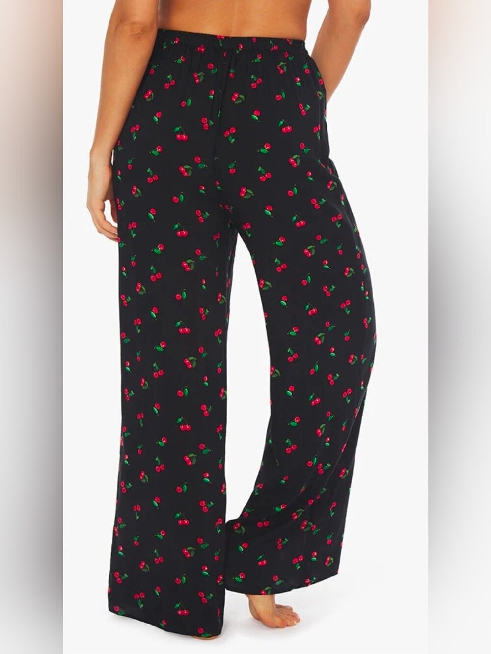 WeWoreWhat Black Cherry Print Pull-On Pants - Picture 4 of 6
